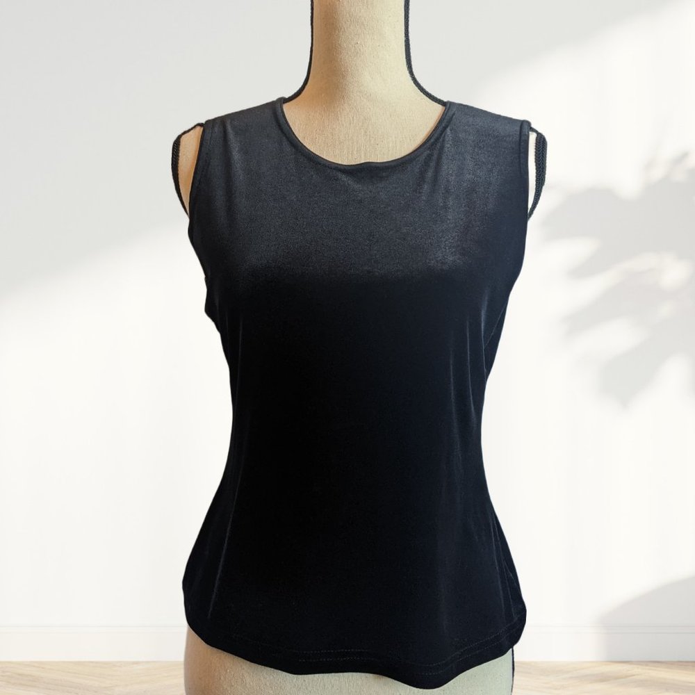 Vintage 90s Velvety Black Top